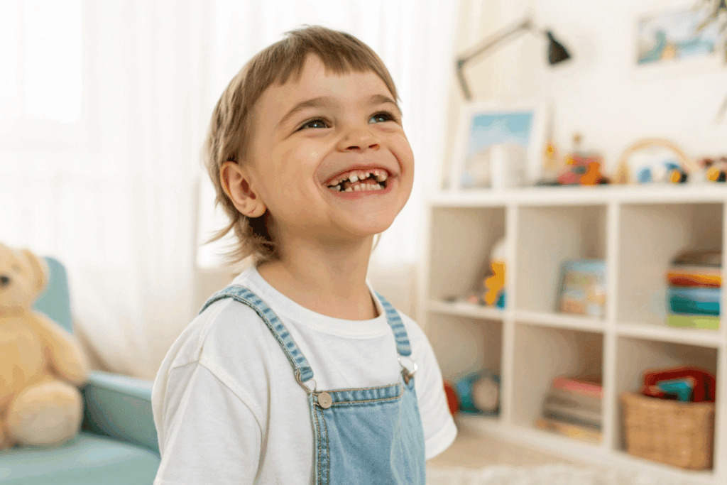 Smiling Child With Missing Front Teeth